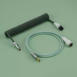 Shop KBDFANS Muti-Green HANDMADE CUSTOM MECHANICAL KEYBOARD USB-C CABLE