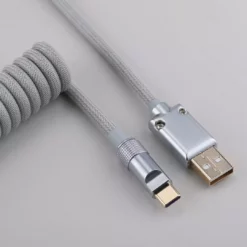 KBDfans Light Gray Handmade Custom Mechanical Keyboard USB-C Cable
