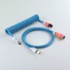 Shop KBDfans Deep Blue Handmade Custom Mechanical Keyboard USB-C Cable