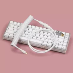 [Pre-Order] KBDfans White HANDMADE CUSTOM MECHANICAL KEYBOARD USB-C CABLE