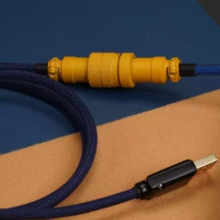 KBDfans Blue And Purple Handmade Custom Mechanical Keyboard USB-C Cable