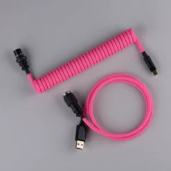 Shop KBDfans Pink Handmade Custom Mechanical Keyboard USB-C Cable