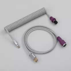 KBDfans Light Gray Handmade Custom Mechanical Keyboard USB-C Cable