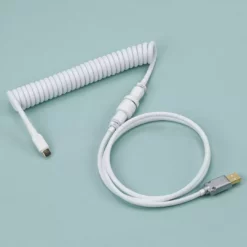 Shop KBDfans Flash White Handmade Custom Mechanical Keyboard USB-C Cable