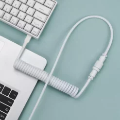 Shop KBDfans Flash White Handmade Custom Mechanical Keyboard USB-C Cable