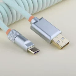 KBDfans Sky-blue Handmade Custom Mechanical Keyboard USB-C Cable Shop