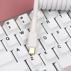 [Pre-Order] KBDfans White HANDMADE CUSTOM MECHANICAL KEYBOARD USB-C CABLE