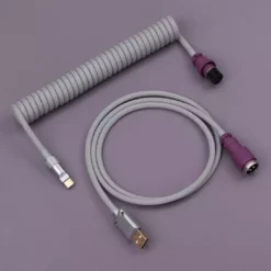 KBDfans Light Gray Handmade Custom Mechanical Keyboard USB-C Cable