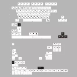 Shop [Restock] R3 EPBT X GOK Kuro/Shiro PBT Keycaps Set