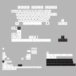 Shop [Restock] R3 EPBT X GOK Kuro/Shiro PBT Keycaps Set
