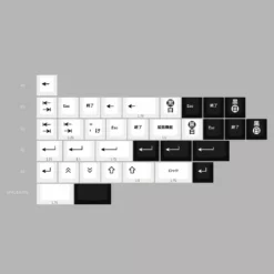 Shop [Restock] R3 EPBT X GOK Kuro/Shiro PBT Keycaps Set