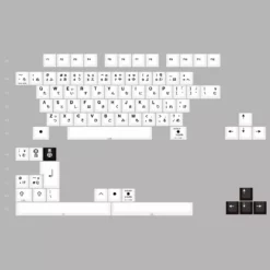 Shop [Restock] R3 EPBT X GOK Kuro/Shiro PBT Keycaps Set
